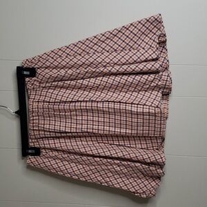 Copper Key Mid Rise Plaid Print Mini   Skirt Medium